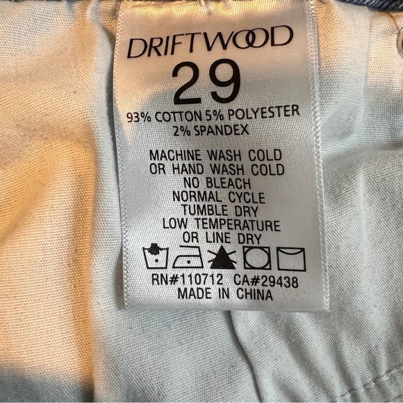 Driftwood Jeans Roxy Denim Cropped Raw Hem High Rise - Picture 5 of 5